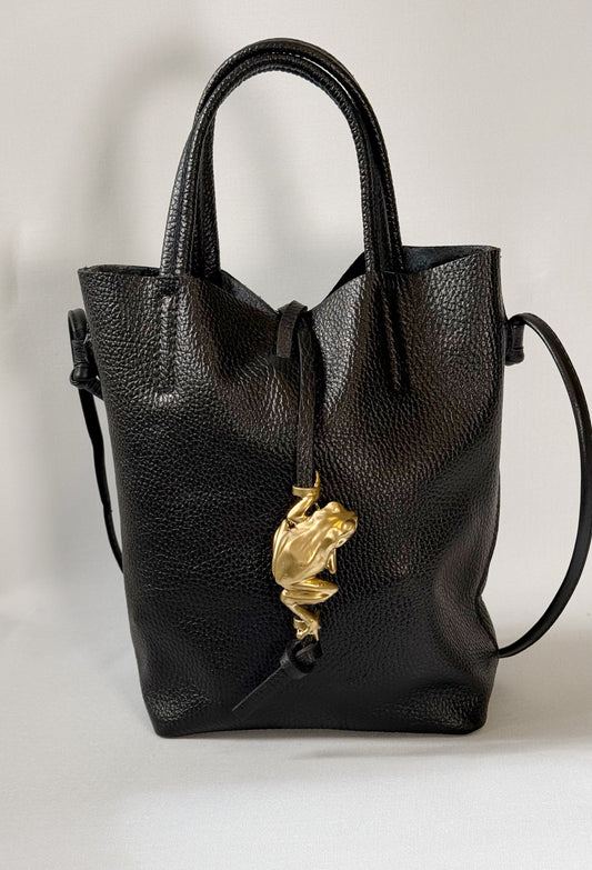 Bolso bijou negro oro